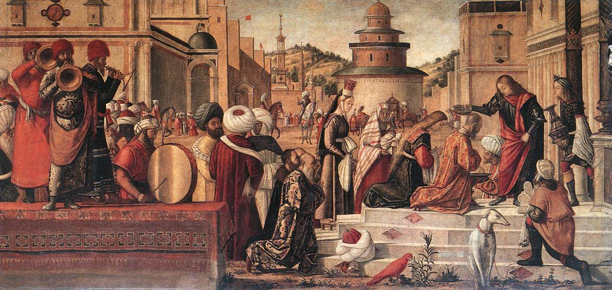 Vittore Carpaccio, Saint George Baptising the Pagans (Selenites)